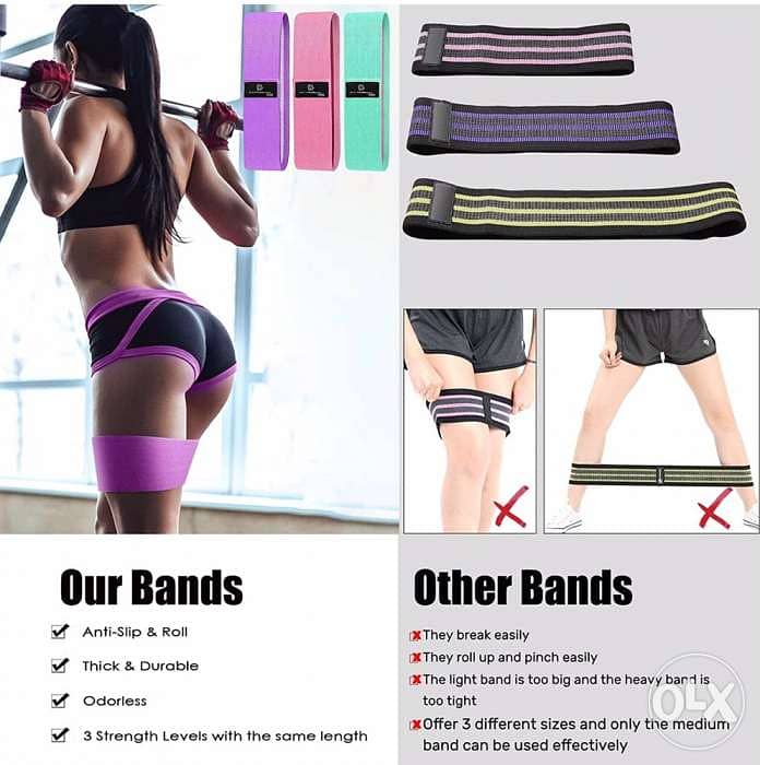Resistance Bands for Legs and Butt 3 Levels Sports Fitness Band 2