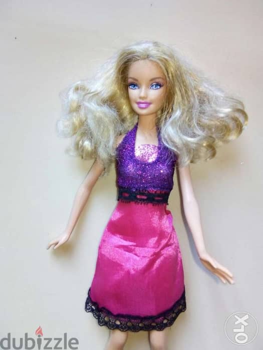 Barbie LOVE HORSE Glitter top as new doll, wavy hair bend legs=15$ 1