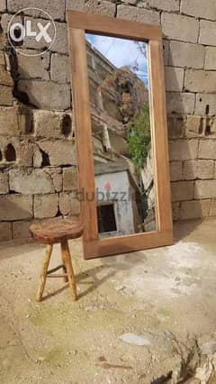 Pine wood mirror rustic style مراية خشب سويد 0
