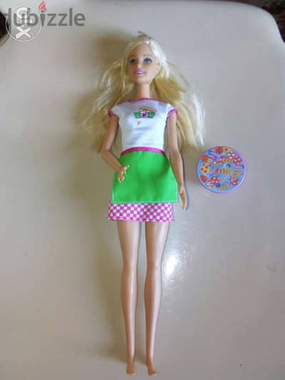 Barbie I CAN BE A PIZZA SHEF as new Mattel doll 2020+Pizza Figurine=21