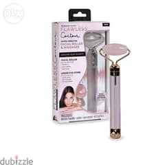 FINISHING TOUCH Facial Roller Vibrating Rose Quartz Flawless Massager 0
