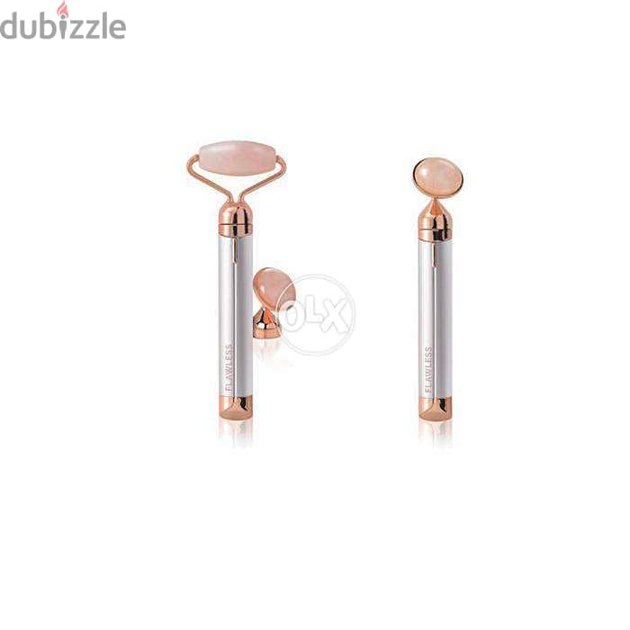 FINISHING TOUCH Facial Roller Vibrating Rose Quartz Flawless Massager 5
