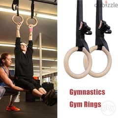 Gymnastic Rings with Adjustable Straps Heavy Duty Gym Equipment