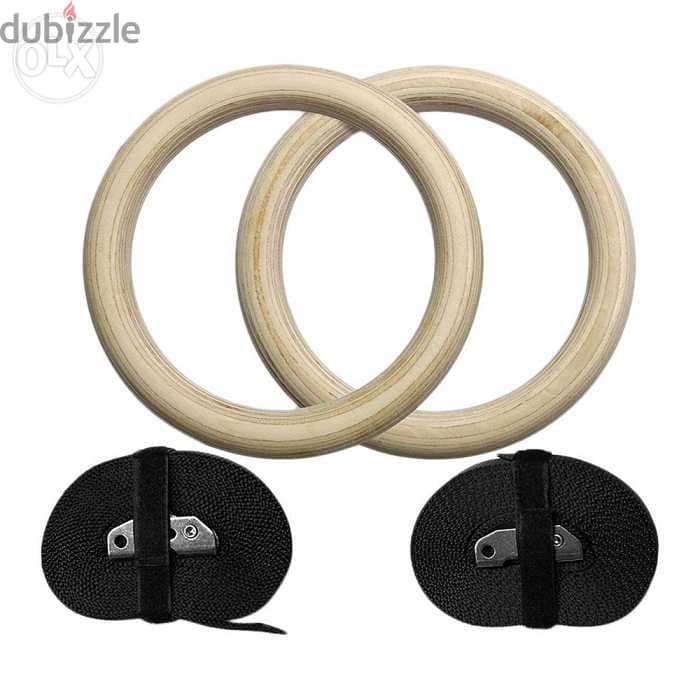 Gymnastic Rings with Adjustable Straps Heavy Duty Gym Equipment 2