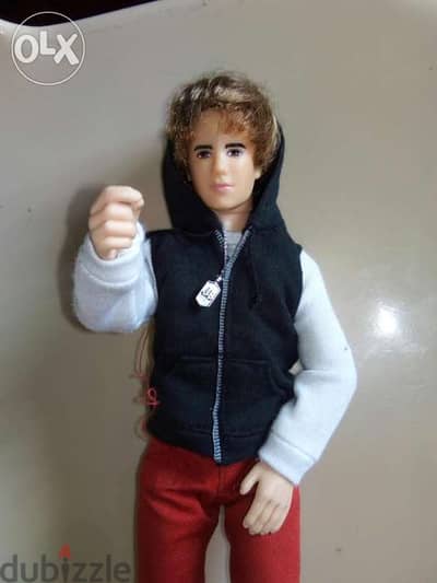 JUSTIN BIEBER Celebrety singer RARE weared as new doll +shoes=18$