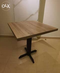 wood dining table 50$ طاولة ضد الماء و ضد التجريح شيسي حديد 0
