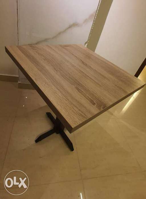 wood dining table 50$ طاولة ضد الماء و ضد التجريح شيسي حديد 1
