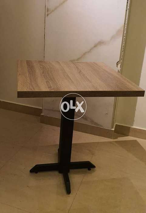 wood dining table 50$ طاولة ضد الماء و ضد التجريح شيسي حديد 2