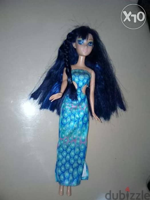 Barbie FAIRYTOPIA long dark blue hair as new doll unflex legs style=16 0