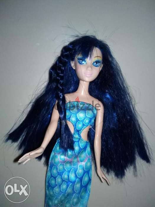 Barbie FAIRYTOPIA long dark blue hair as new doll unflex legs style=16 1