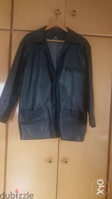 Leather jacket large جاكيت جلد رجالي