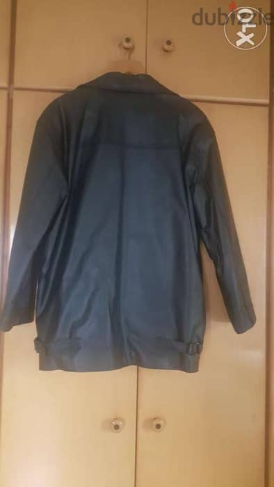 Leather jacket large جاكيت جلد رجالي 1