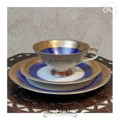 Bavaria Porcelain Trio Tea Cup, Saucer & Dessert Plate 0