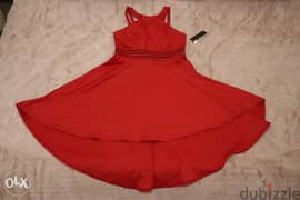 Red Midi Dress فستان أحمر طول وسط