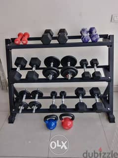 Stand dumbbells