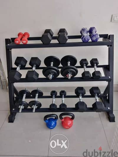 Stand dumbbells