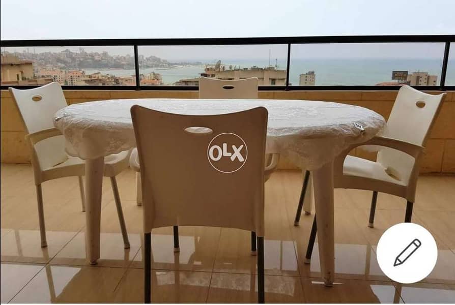 Haret sakher furnished 3 lux floor 6 Panoramic sea view 750$ 1