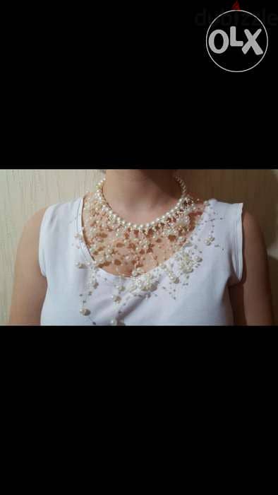 artificial pearl necklace 2