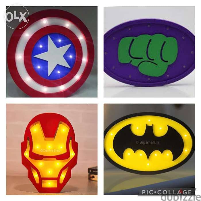 avengers, toy for kids room, LED light, characters, figures 0