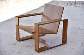 wood armchair 0