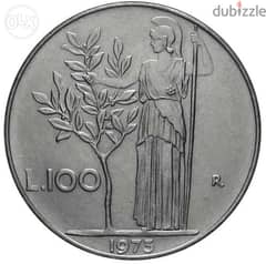 Italian 100 lire 1973 coin 0