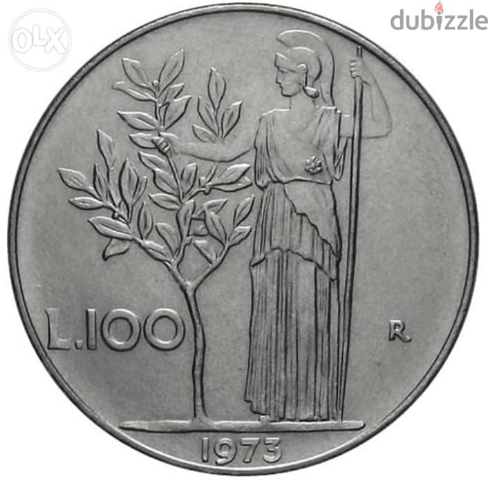 Italian 100 lire 1973 coin 0