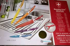 Royalty Line set, سكاكين stainless steel blades with peeler,