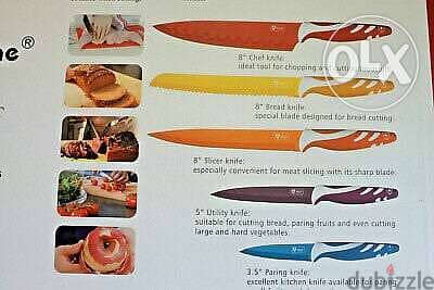 Royalty Line set, سكاكين stainless steel blades with peeler, 3