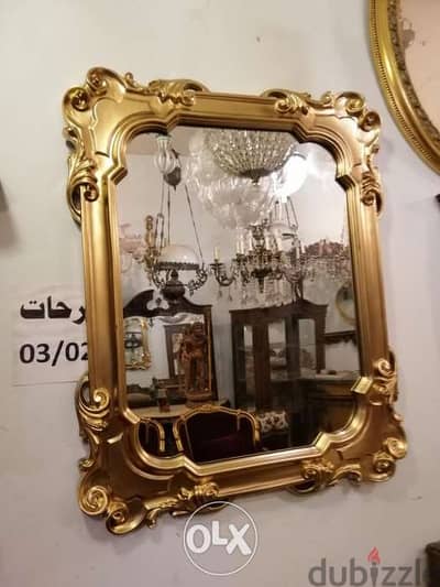 من اجمل مراية خشب حفر مميز رائع جدا قياس ١٠٠بي ٨٠ سم سعر لقطة mirror