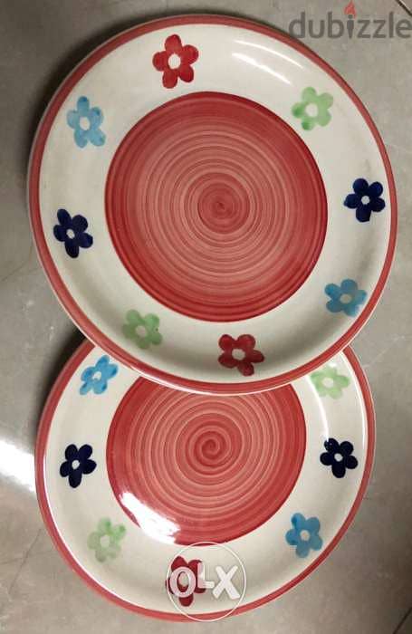 plates, big size, decorative, quantity of 2, 1