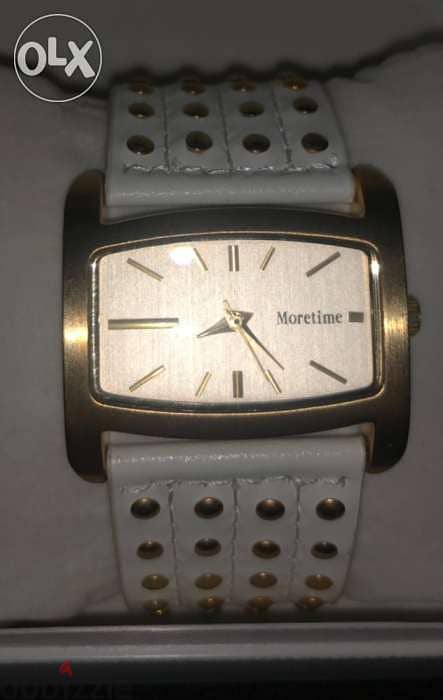 accesories for women, ساعة hand watch, white with gold color 0