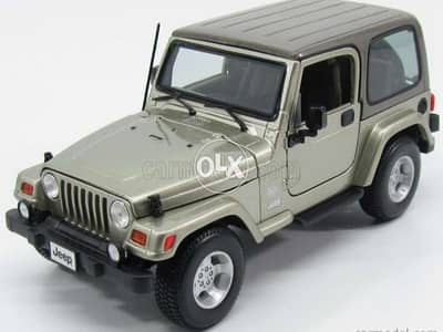 Wrangler Sahara diecast car model 1:18.