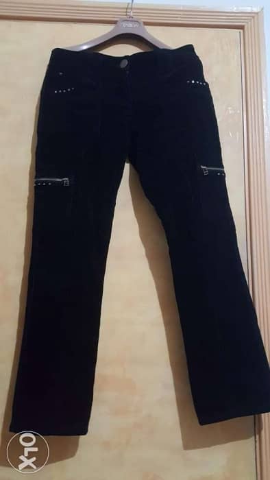 George black corduroy cargo pants large بنطلون مخمل 0