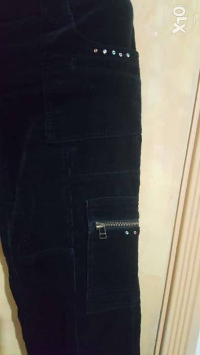 George black corduroy cargo pants large بنطلون مخمل 2