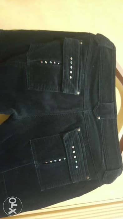 George black corduroy cargo pants large بنطلون مخمل 4