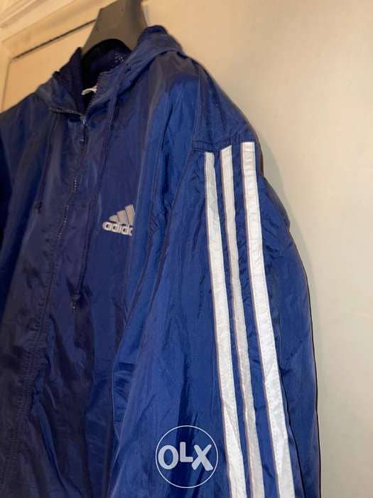 Adidas blue rain jacket size XL brand new 5