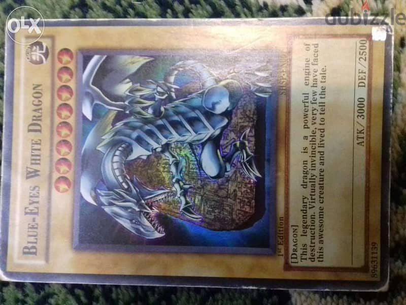 Blue-Eyes White Dragon yugioh card very very rare card great condition 1