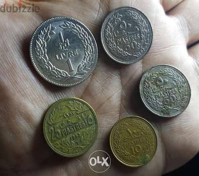 Lebanese old coins all for 5 $