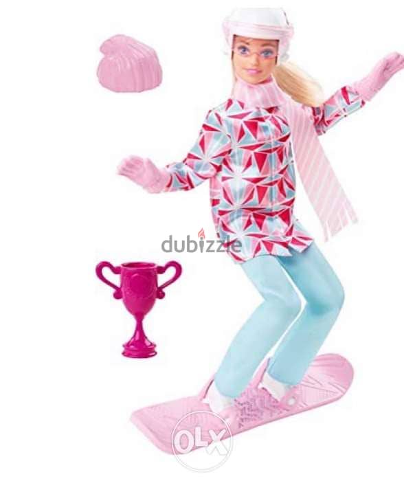 Barbie Winter Sports Snowboarder Blonde Doll (12 inches) with Jacket, 1