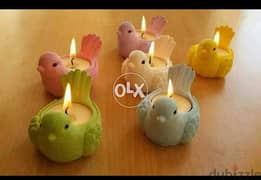 Gorgeous candles bird stand for decoration