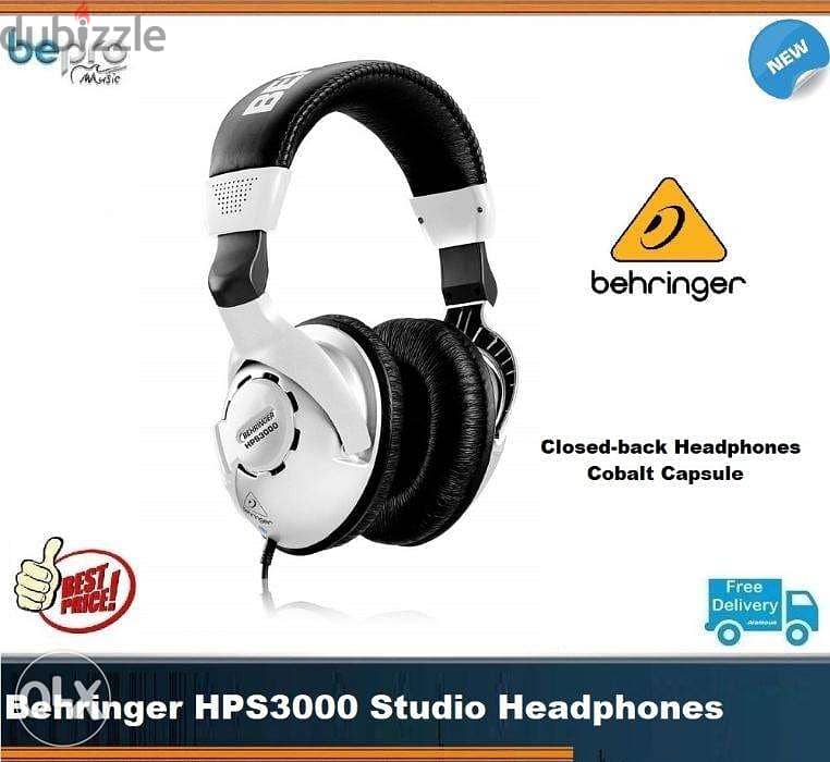 Behringer HPS3000 Studio Headphones Closed-back Headphones. 0