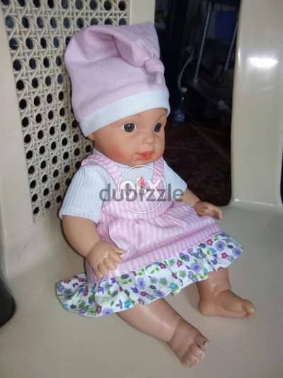 BABY GIRL makes VOICES MEDIUM toy 30 Cm Lebanon made has a disc=13$