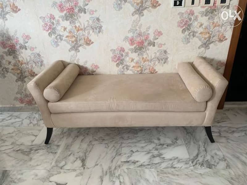 chaise long mobile top high quality new colot beige ma ma23od 3laya 7a 1