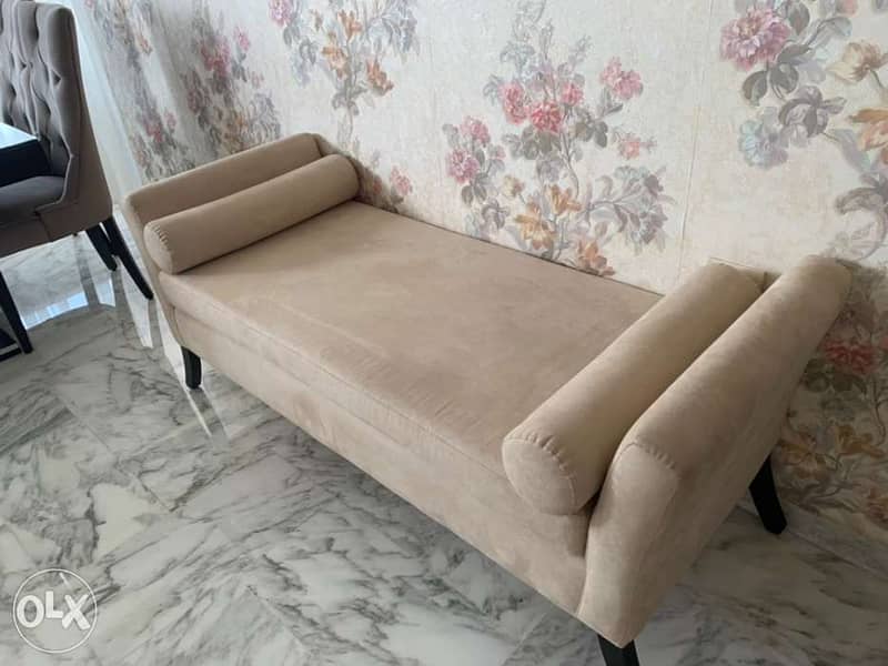 chaise long mobile top high quality new colot beige ma ma23od 3laya 7a 2