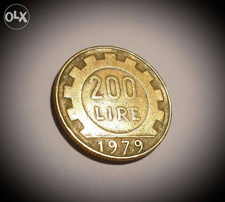 Italy 200 Lire 1979 Aluminium-Bronze coin 1