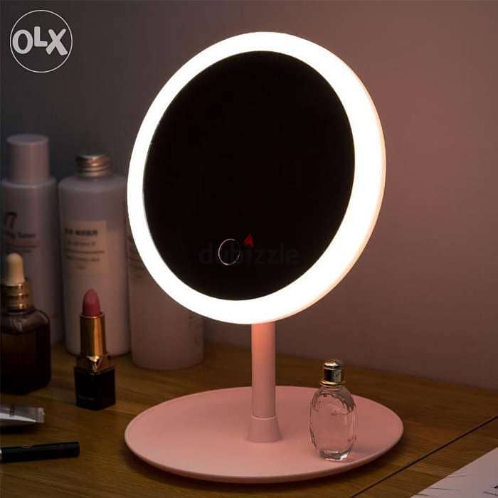 Adjustable LED Makeup Mirror Rechargeable Table Lamp Mirror 2