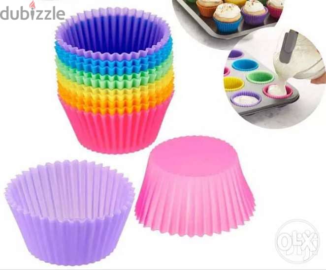 Colorful Silicone oven safe cupcakes molds 2