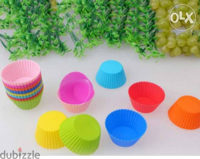 Colorful Silicone oven safe cupcakes molds 3