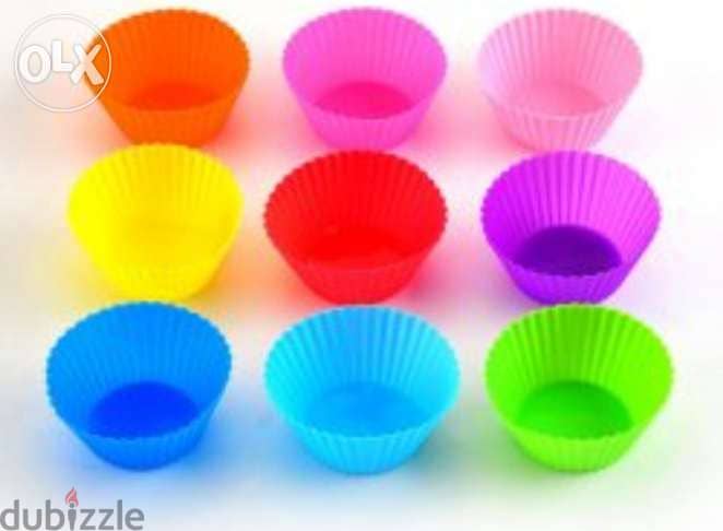 Colorful Silicone oven safe cupcakes molds 4