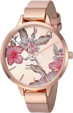 Nine West Floral Rose Goldtone Watch 0